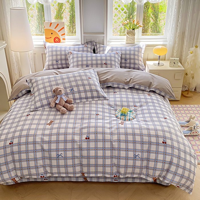 91家纺网 家纺一手货源 找家纺 禧安居 2025新款高支高密活性印染全棉印花四件套全棉四件套三件套被套（支持定制尺寸） 卡诺奇