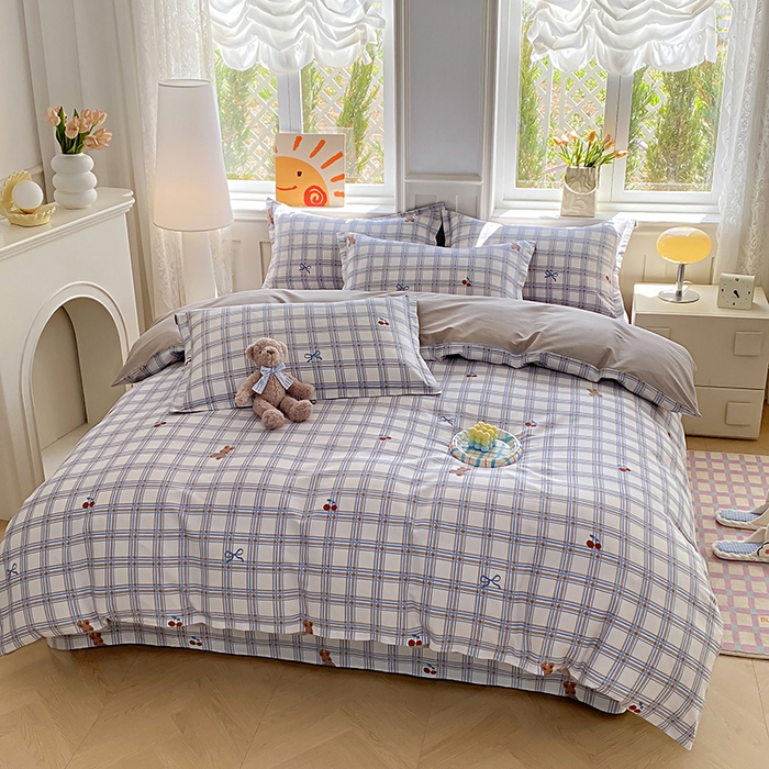 91家纺网 家纺一手货源 找家纺 禧安居 2025新款高支高密活性印染全棉印花四件套全棉四件套三件套被套（支持定制尺寸） 卡诺奇