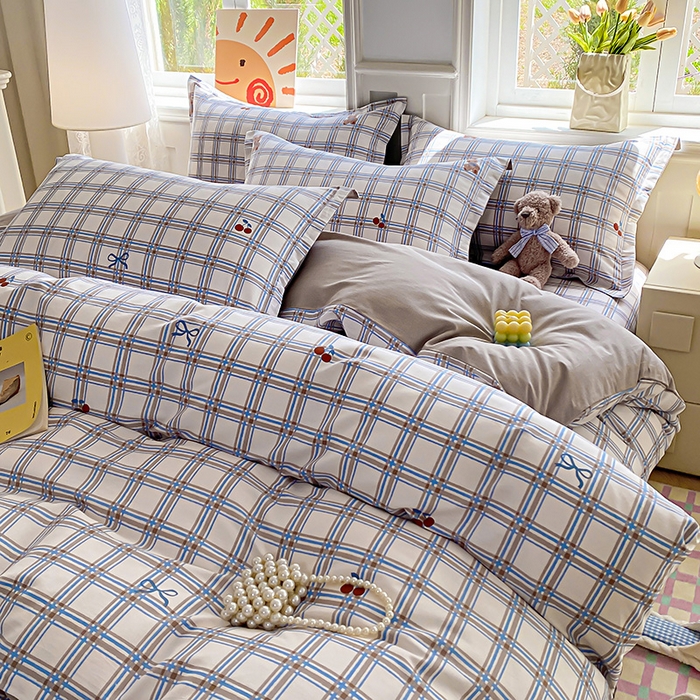 91家纺网 家纺一手货源 找家纺 禧安居 2025新款高支高密活性印染全棉印花四件套全棉四件套三件套被套（支持定制尺寸） 卡诺奇