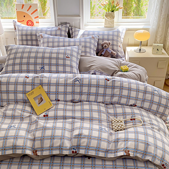 91家纺网 家纺一手货源 找家纺 禧安居 2025新款高支高密活性印染全棉印花四件套全棉四件套三件套被套（支持定制尺寸） 卡诺奇