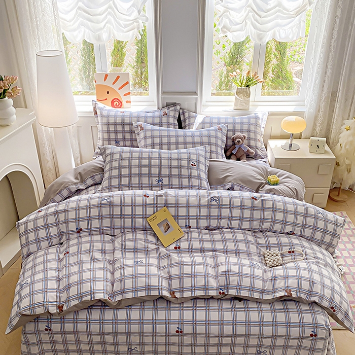 91家纺网 家纺一手货源 找家纺 禧安居 2025新款高支高密活性印染全棉印花四件套全棉四件套三件套被套（支持定制尺寸） 卡诺奇