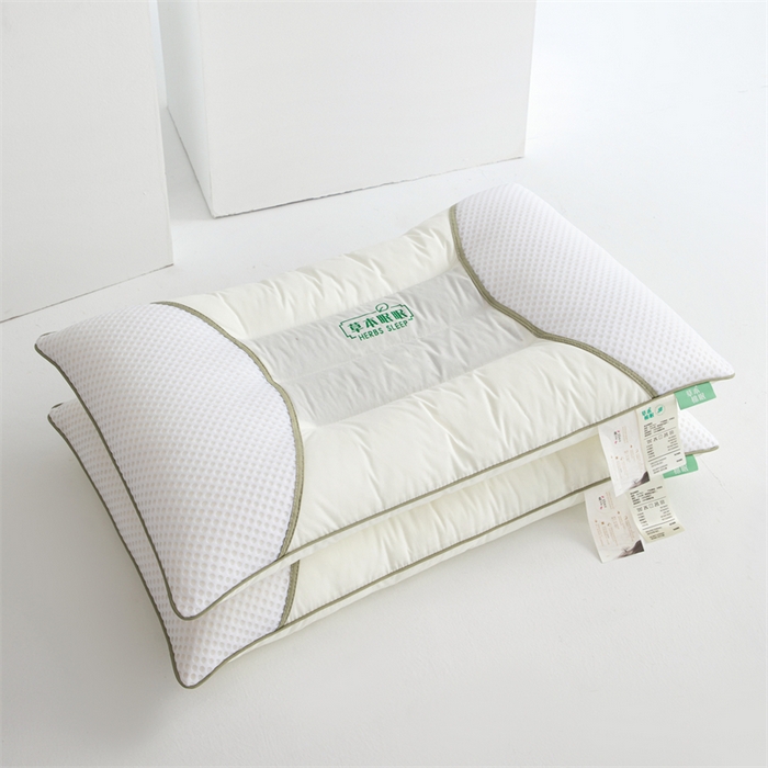 91家纺网 家纺一手货源 找家纺 （总）圣之寐  2025新款A类本色全棉枕芯草本眠眠决明子磁石枕头