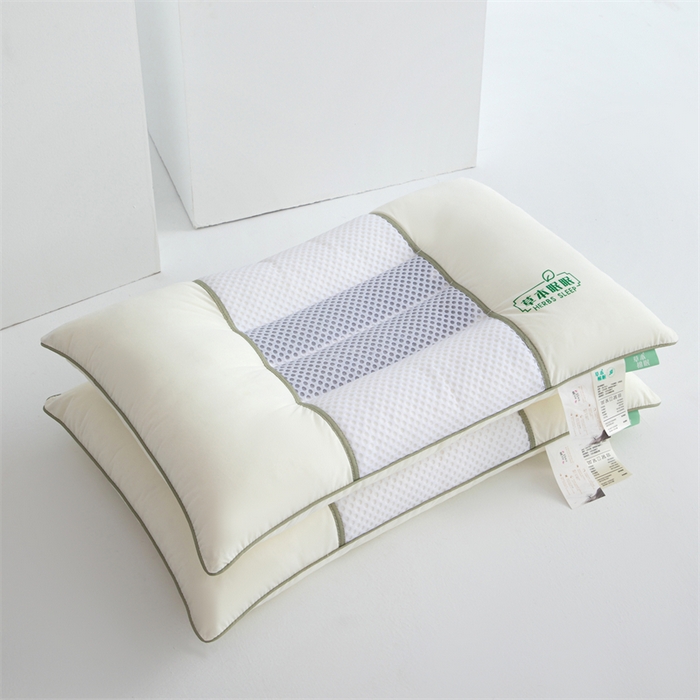 91家纺网 家纺一手货源 找家纺 （总）圣之寐  2025新款A类本色全棉枕芯草本眠眠决明子磁石枕头