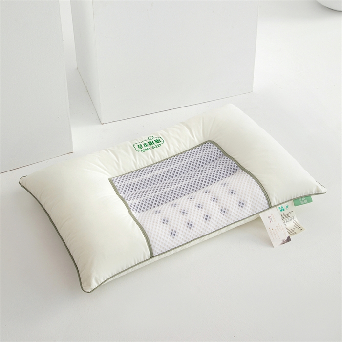 91家纺网 家纺一手货源 找家纺 （总）圣之寐  2025新款A类本色全棉枕芯草本眠眠决明子磁石枕头