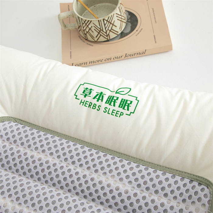 91家纺网 家纺一手货源 找家纺 （总）圣之寐  2025新款A类本色全棉枕芯草本眠眠决明子磁石枕头