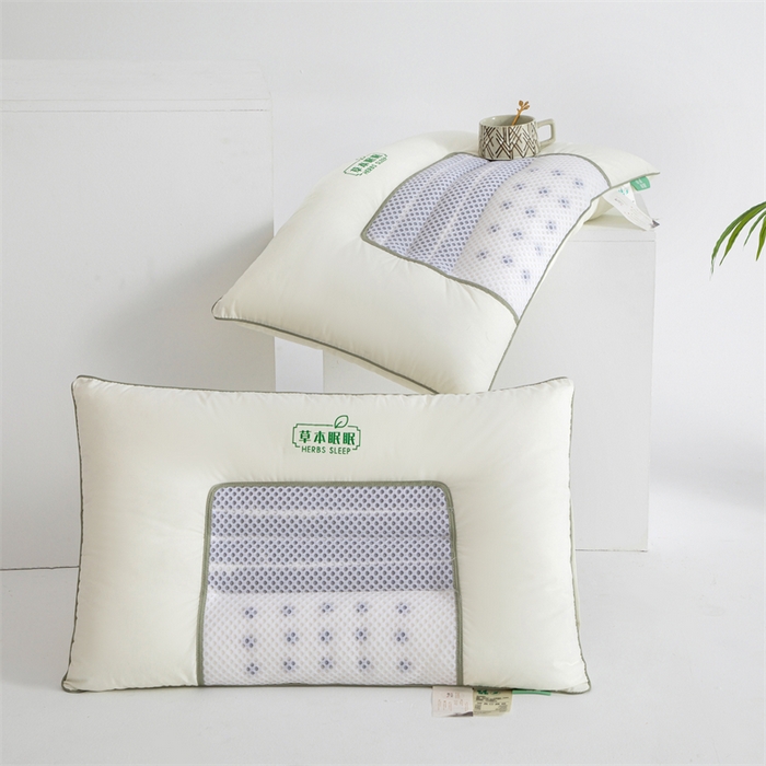 91家纺网 家纺一手货源 找家纺 （总）圣之寐  2025新款A类本色全棉枕芯草本眠眠决明子磁石枕头