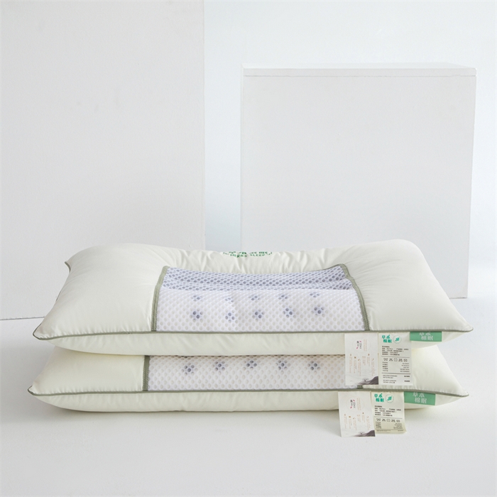 91家纺网 家纺一手货源 找家纺 （总）圣之寐  2025新款A类本色全棉枕芯草本眠眠决明子磁石枕头