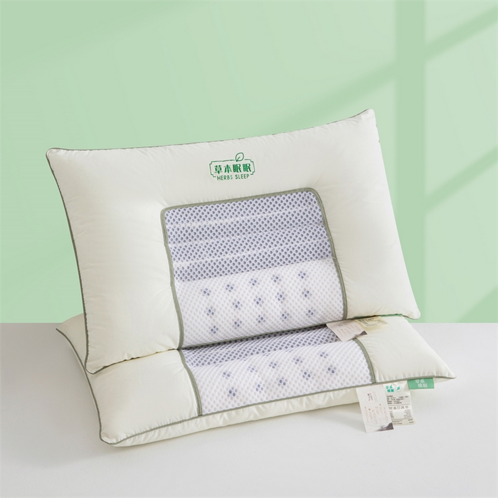 91家纺网 家纺一手货源 找家纺 （总）圣之寐  2025新款A类本色全棉枕芯草本眠眠决明子磁石枕头