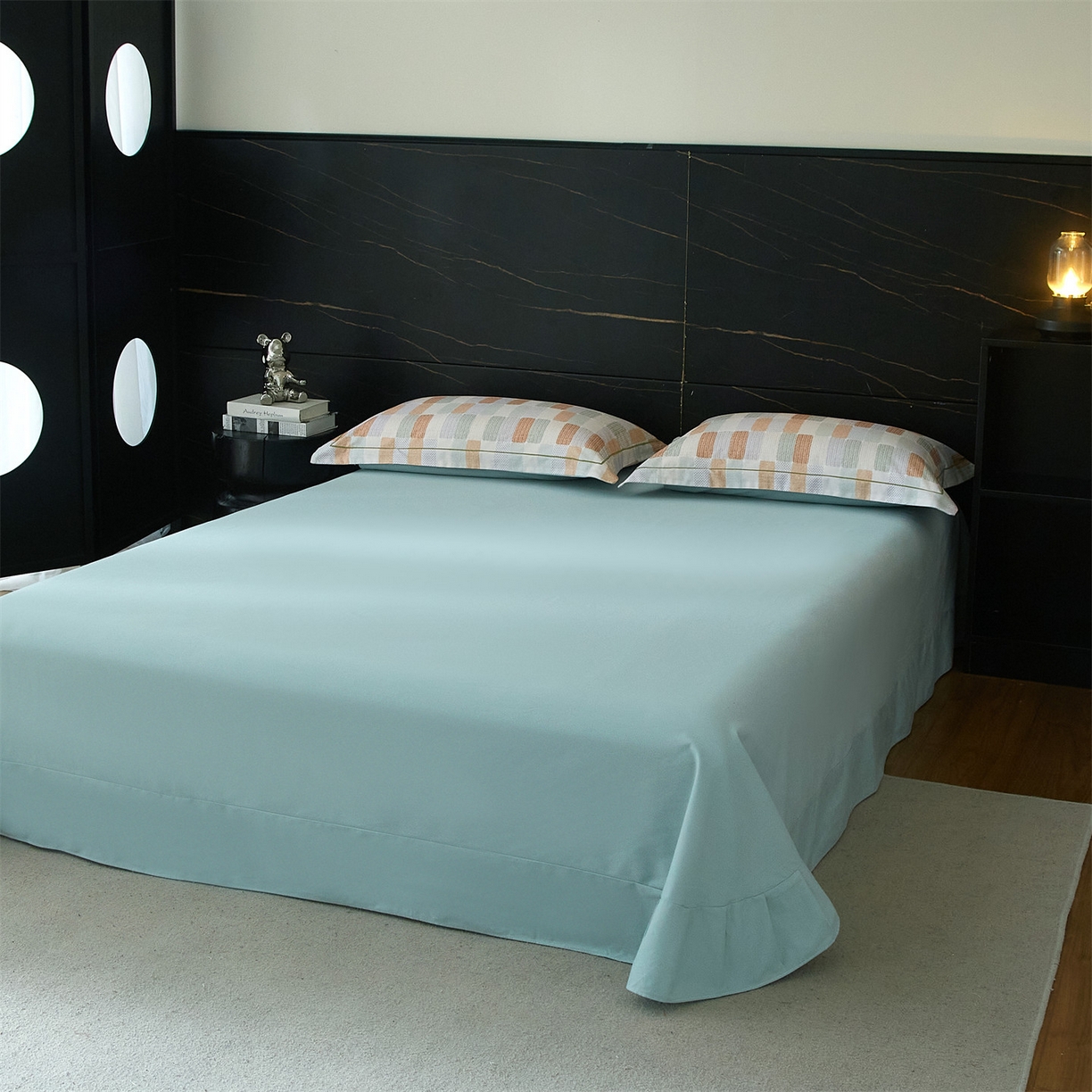 91家纺网 家纺一手货源 找家纺 曼秀琳 2025秋冬新款32支超柔生态磨毛四件套 闲偶-绿