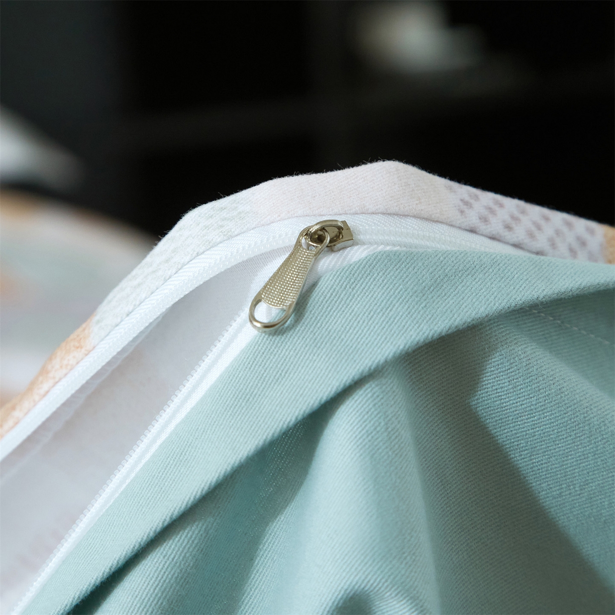 91家纺网 家纺一手货源 找家纺 曼秀琳 2025秋冬新款32支超柔生态磨毛四件套 闲偶-绿