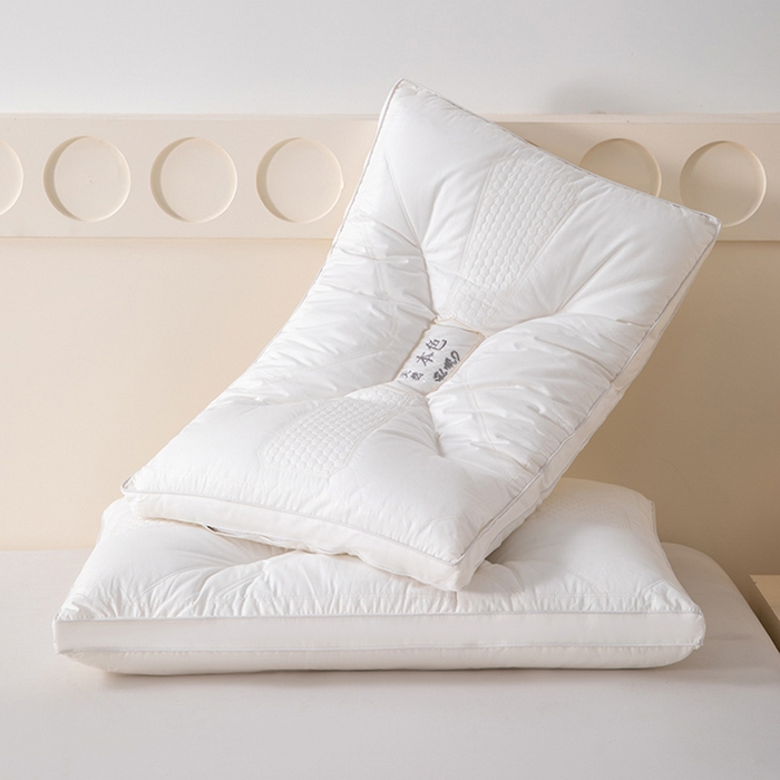 91家纺网 家纺一手货源 找家纺 （总）圣之寐   2025新款新品 A类全棉天然本色酒店定型低枕头枕芯