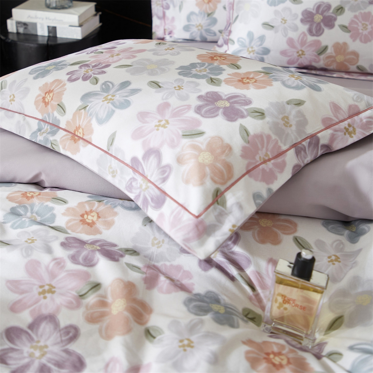 91家纺网 家纺一手货源 找家纺 曼秀琳 2025秋冬新款32支超柔生态磨毛四件套 忆甜-米紫