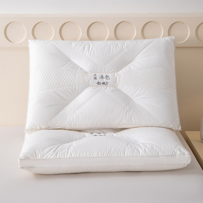 91家纺网 家纺一手货源 找家纺 （总）圣之寐   2025新款新品 A类全棉天然本色酒店定型低枕头枕芯