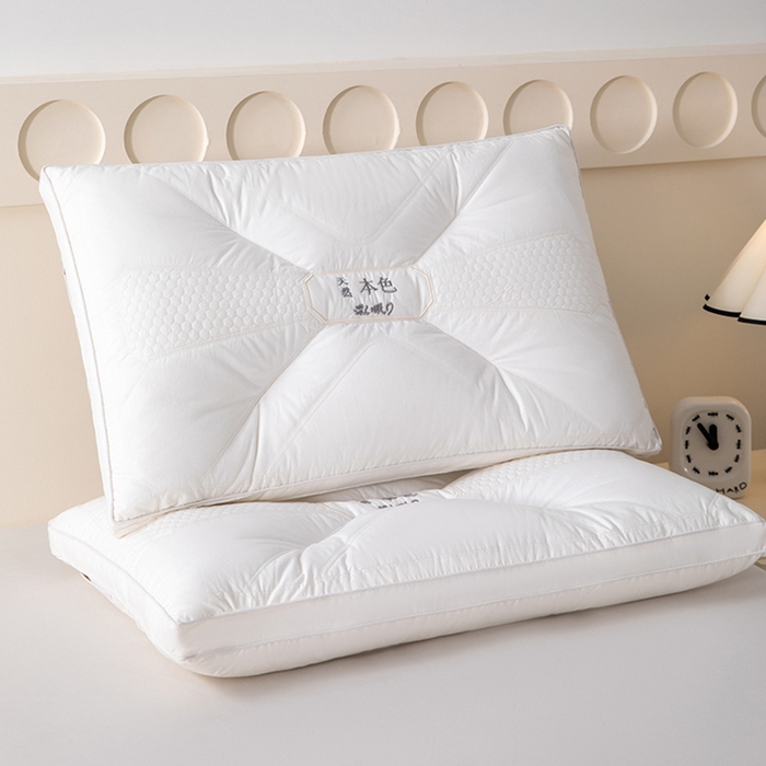 91家纺网 家纺一手货源 找家纺 （总）圣之寐   2025新款新品 A类全棉天然本色酒店定型低枕头枕芯