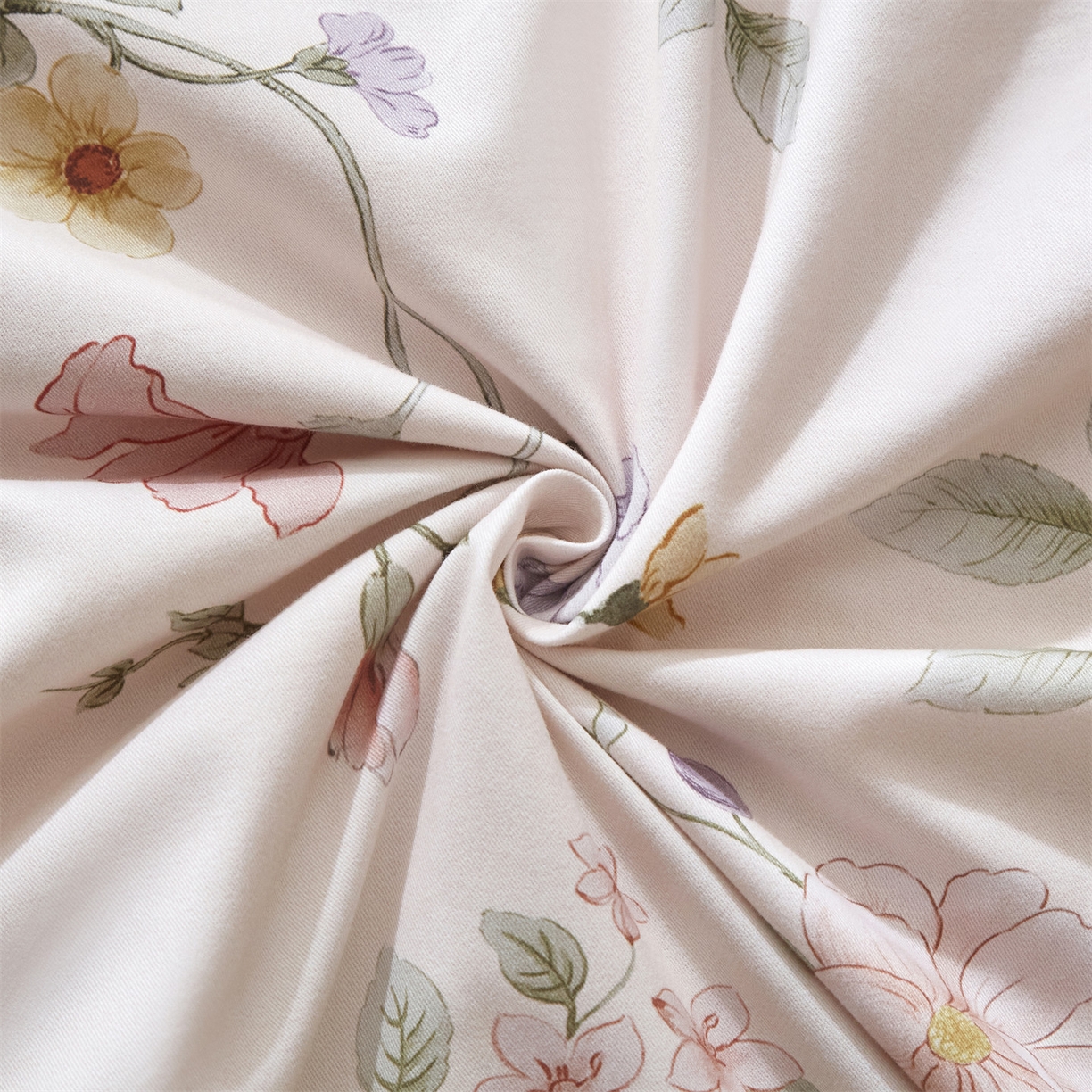 91家纺网 家纺一手货源 找家纺 （总1）曼秀琳2025秋冬新款全棉超柔数码印花磨毛四件套（32*21支） 芷柔-粉