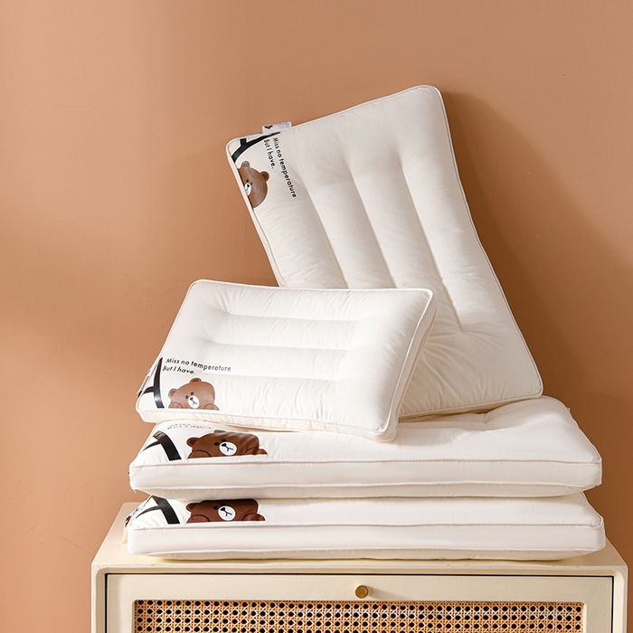 91家纺网 家纺一手货源 找家纺 （总）圣之寐   2025新款A类无荧光全棉A+熊儿童学生幼儿成人多规格酒店低枕头枕芯