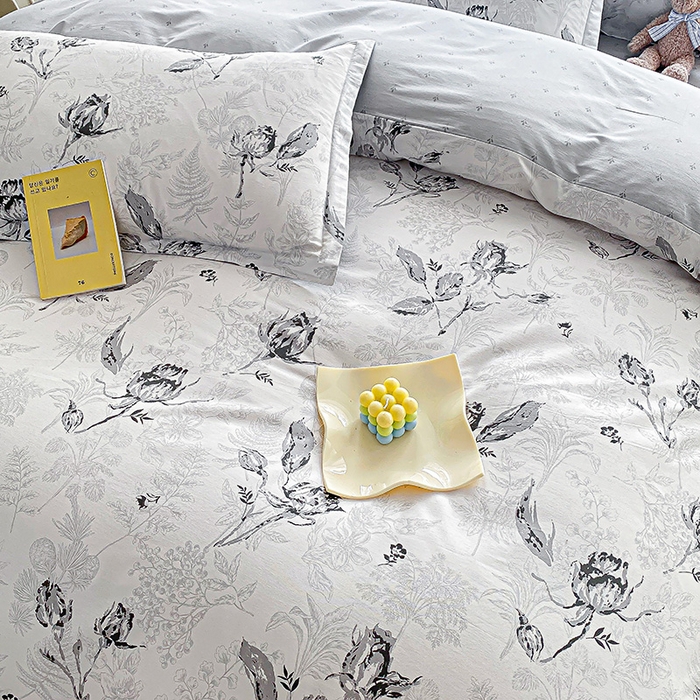 91家纺网 家纺一手货源 找家纺 禧安居 2025新款高支高密活性印染全棉印花四件套全棉四件套三件套被套（支持定制尺寸） 玫瑰夜语