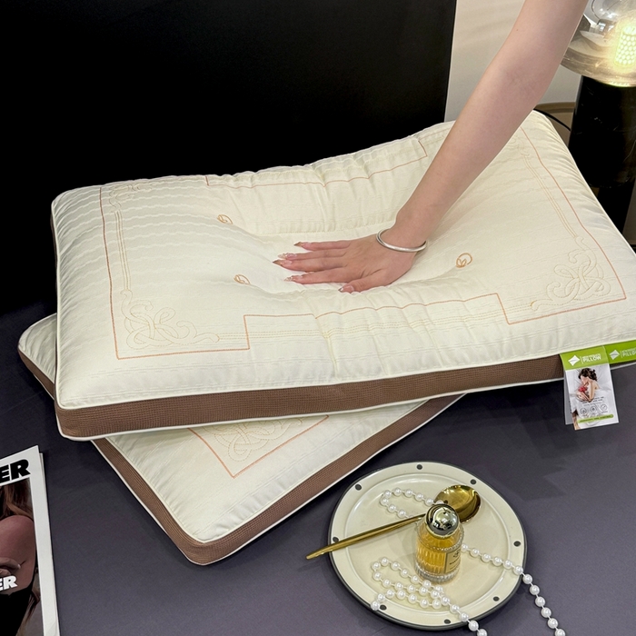 91家纺网 家纺一手货源 找家纺 圣之寐   2025新款silhlife透气定型低枕头枕芯 白色48*74低枕高度10厘米左右  