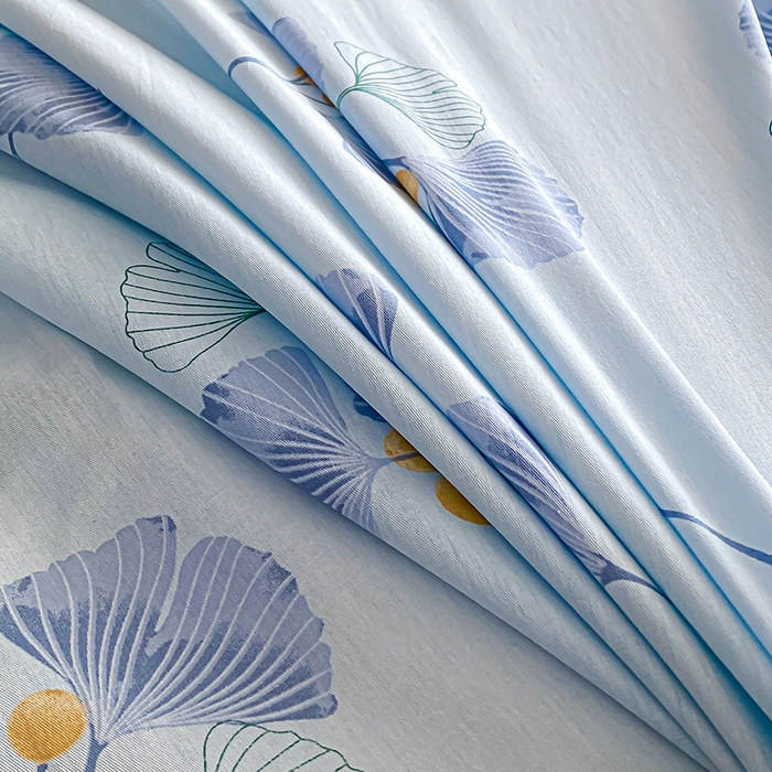 91家纺网 家纺一手货源 找家纺 禧安居 2025新款高支高密活性印染全棉印花四件套全棉四件套三件套被套（支持定制尺寸） 银杏叶