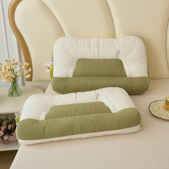 91家纺网 家纺一手货源 找家纺 （总）圣之寐   2025新款 拼色护颈升级款反牵引枕头枕芯