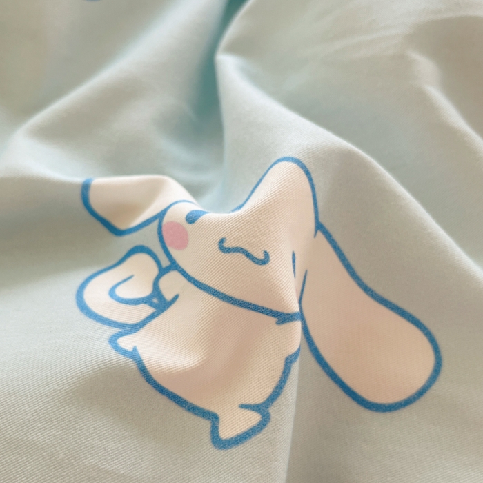 91家纺网 家纺一手货源 找家纺 桃子家居 2025新款三丽鸥正版授权卡通数码印花混搭纯棉印花系列四件套单品 棉三丽鸥-混搭星星玉桂狗