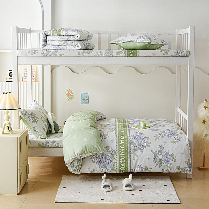 91家纺网 家纺一手货源 找家纺 禧安居 2025新款高支高密活性印染全棉印花三件套学生三件套宿舍三件套（支持定制尺寸） 风之恋