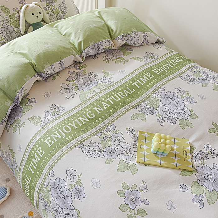 91家纺网 家纺一手货源 找家纺 禧安居 2025新款高支高密活性印染全棉印花三件套学生三件套宿舍三件套（支持定制尺寸） 风之恋