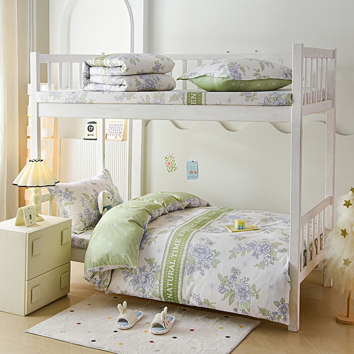 91家纺网 家纺一手货源 找家纺 禧安居 2025新款高支高密活性印染全棉印花三件套学生三件套宿舍三件套（支持定制尺寸） 风之恋