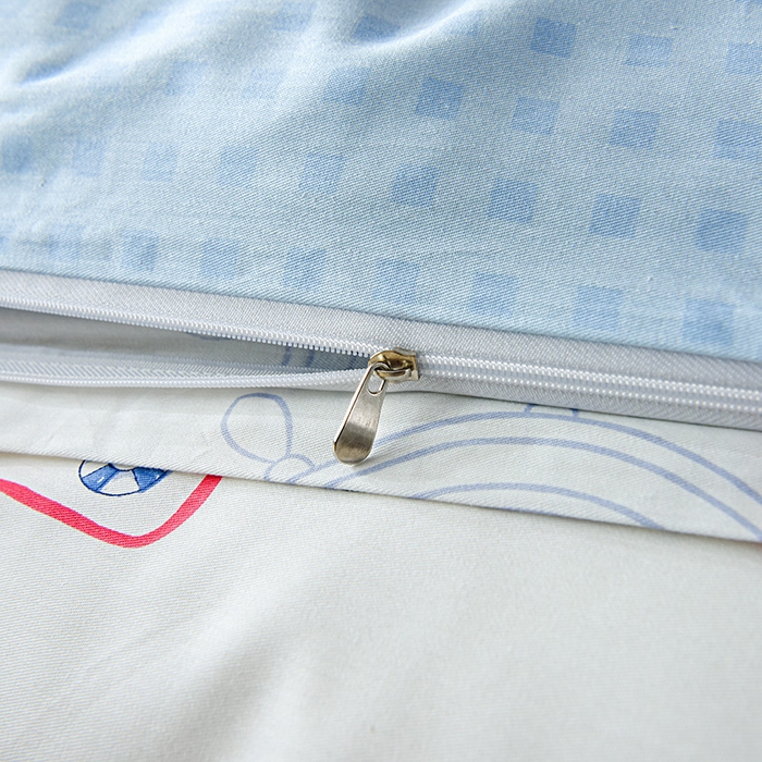 91家纺网 家纺一手货源 找家纺 禧安居 2025新款高支高密活性印染全棉印花三件套学生三件套宿舍三件套（支持定制尺寸） 航海小熊