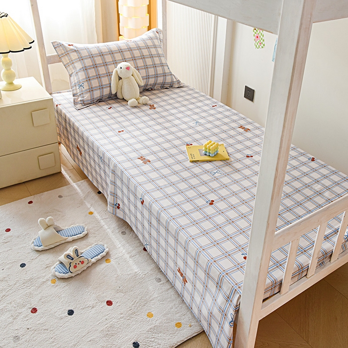 91家纺网 家纺一手货源 找家纺 禧安居 2025新款高支高密活性印染全棉印花三件套学生三件套宿舍三件套（支持定制尺寸） 卡诺奇