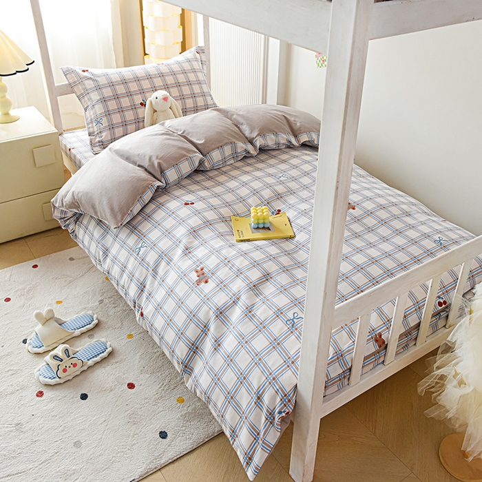 91家纺网 家纺一手货源 找家纺 禧安居 2025新款高支高密活性印染全棉印花三件套学生三件套宿舍三件套（支持定制尺寸） 卡诺奇