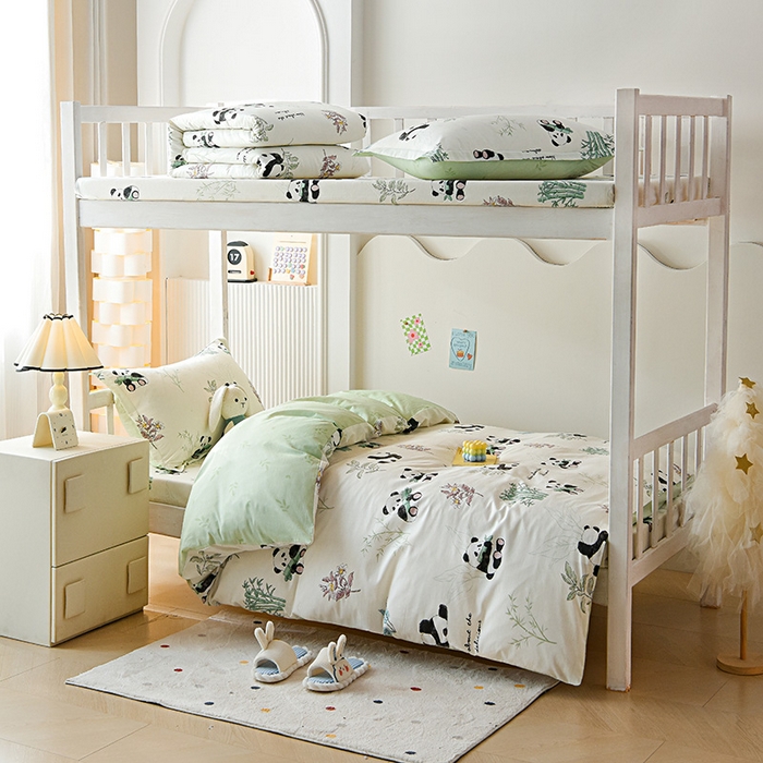 91家纺网 家纺一手货源 找家纺 禧安居 2025新款高支高密活性印染全棉印花三件套学生三件套宿舍三件套（支持定制尺寸） 小胖球