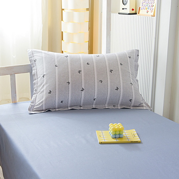 91家纺网 家纺一手货源 找家纺 禧安居 2025新款高支高密活性印染全棉印花三件套学生三件套宿舍三件套（支持定制尺寸） 雨蝶