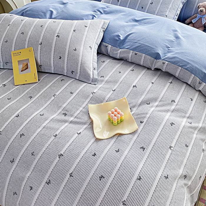 91家纺网 家纺一手货源 找家纺 禧安居 2025新款高支高密活性印染全棉印花被套全棉被套单被套 雨蝶