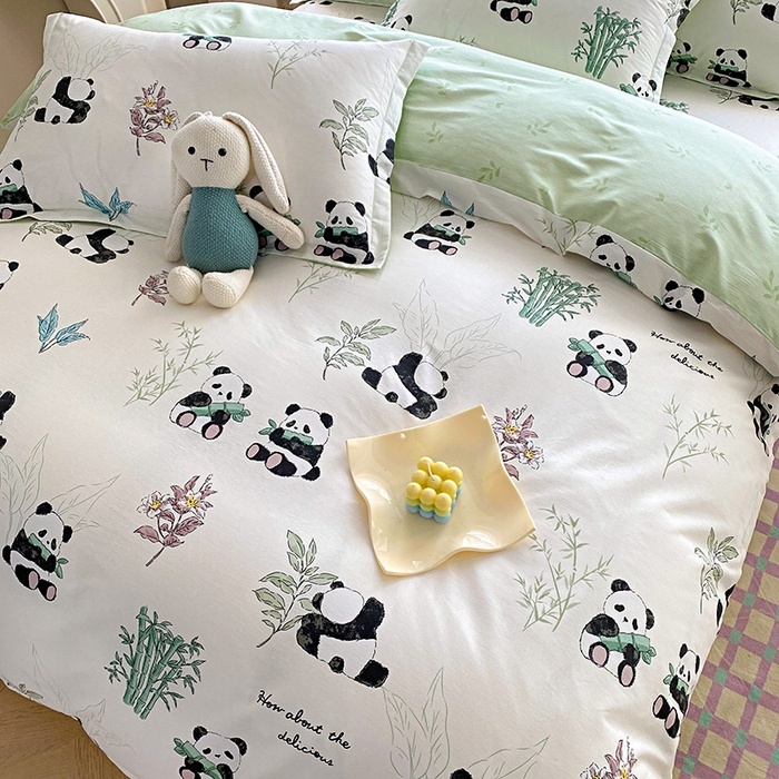 91家纺网 家纺一手货源 找家纺 禧安居 2025新款高支高密活性印染全棉印花被套全棉被套单被套 小胖球