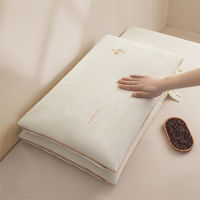 91家纺网 家纺一手货源 找家纺 圣之寐   2025新款荞皇纯荞麦枕 白色48*74