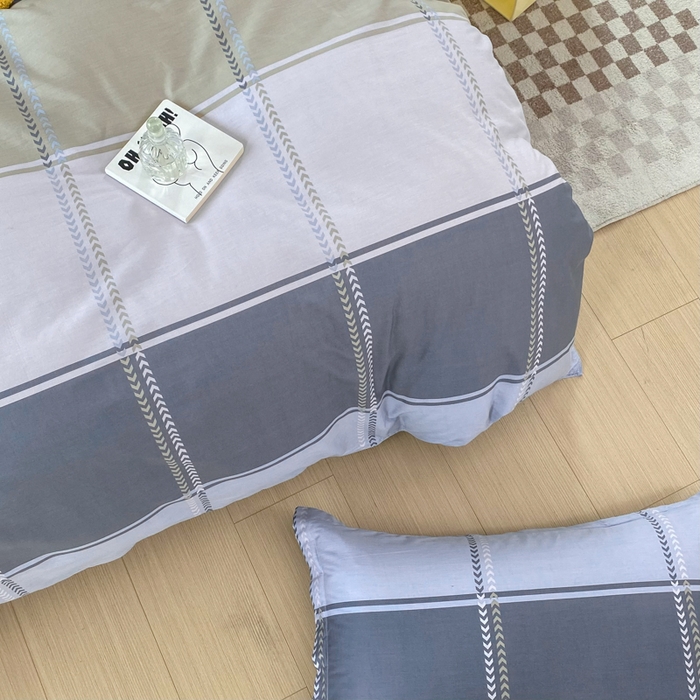 91家纺网 家纺一手货源 找家纺 小叮当家纺仓储工厂店 （爆款花型 长期款 不断货）2025年新款简约条纹卡通花卉全棉纯棉三件套四件套 奇幻曲AA