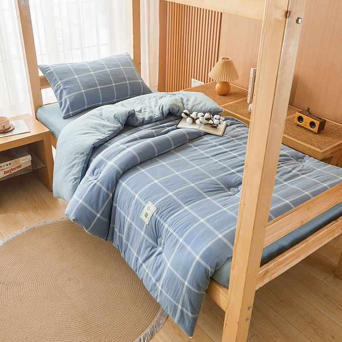 91家纺网 家纺一手货源 找家纺 （总）熙宴家纺 2025新款无印风100%新疆棉花被学生床被子被芯