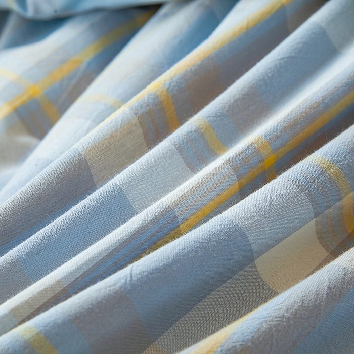 91家纺网 家纺一手货源 找家纺 熙宴家纺 2025新款无印风100%新疆棉花被学生床被子被芯 简兮蓝