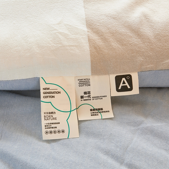 91家纺网 家纺一手货源 找家纺 熙宴家纺 2025新款无印风100%新疆棉花被学生床被子被芯 蓝大格