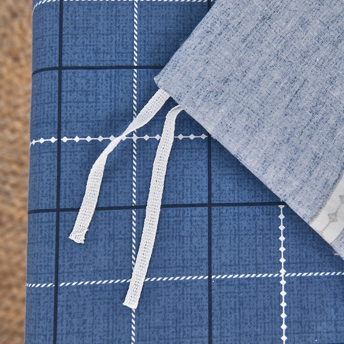 91家纺网 家纺一手货源 找家纺 乐旗家纺 2025新款全棉13372印花学生上下铺套件宿舍三件套 金榜题名-蓝