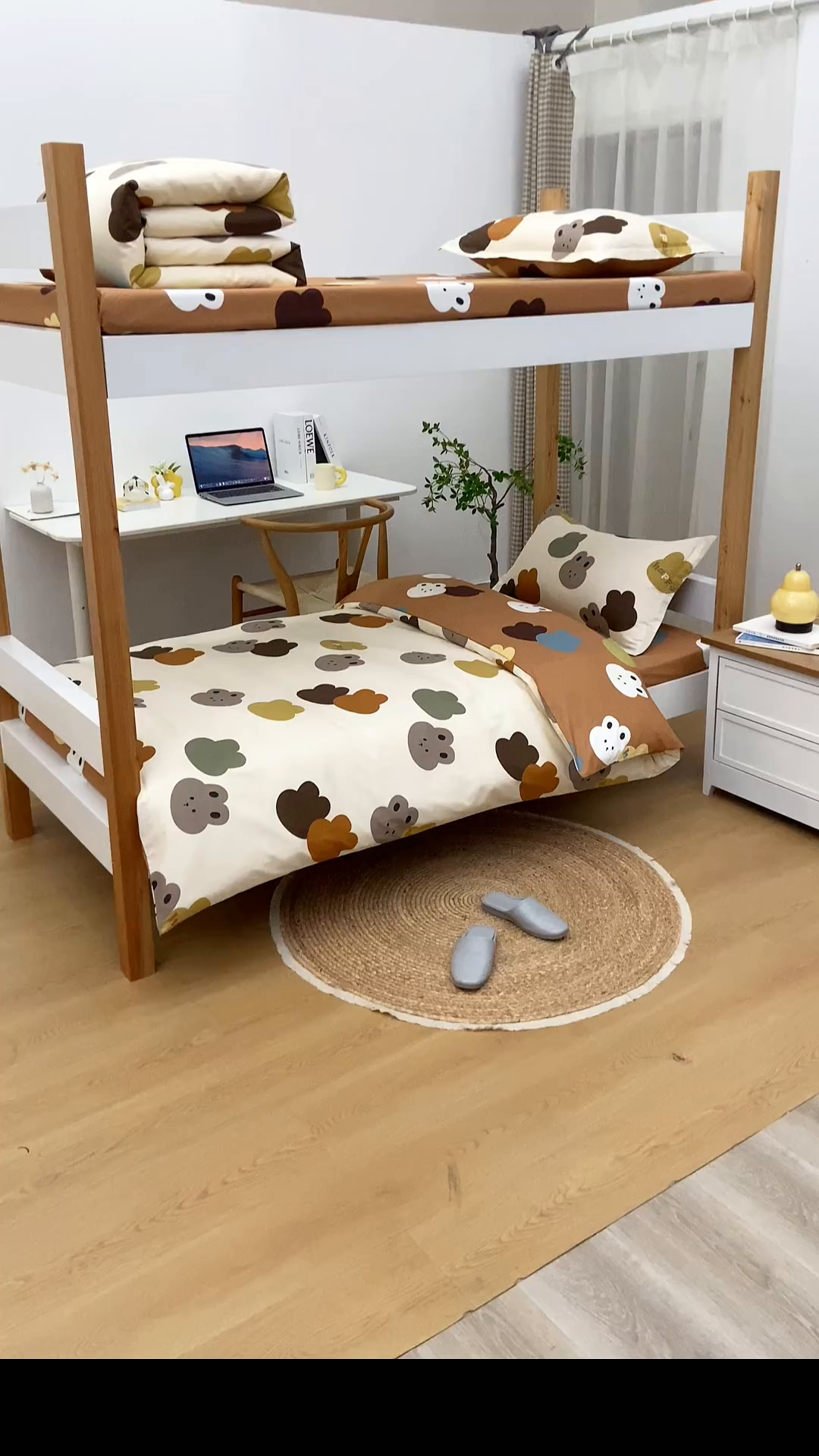 91家纺网 家纺一手货源 找家纺 乐旗家纺 2025新款全棉13372印花学生上下铺套件宿舍三件套 青蛙王子