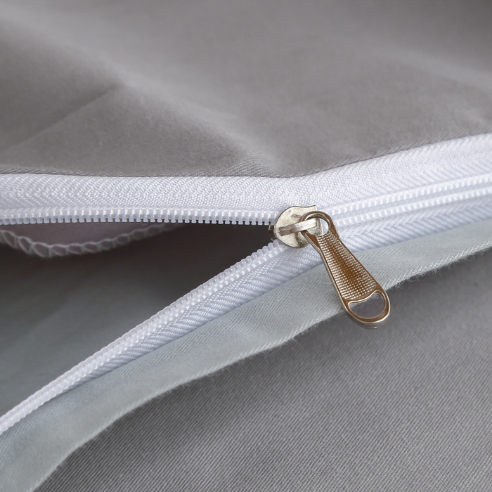 91家纺网 家纺一手货源 找家纺 乐旗家纺 2025新款全棉13372印花学生上下铺套件宿舍三件套 素雅绿+灰