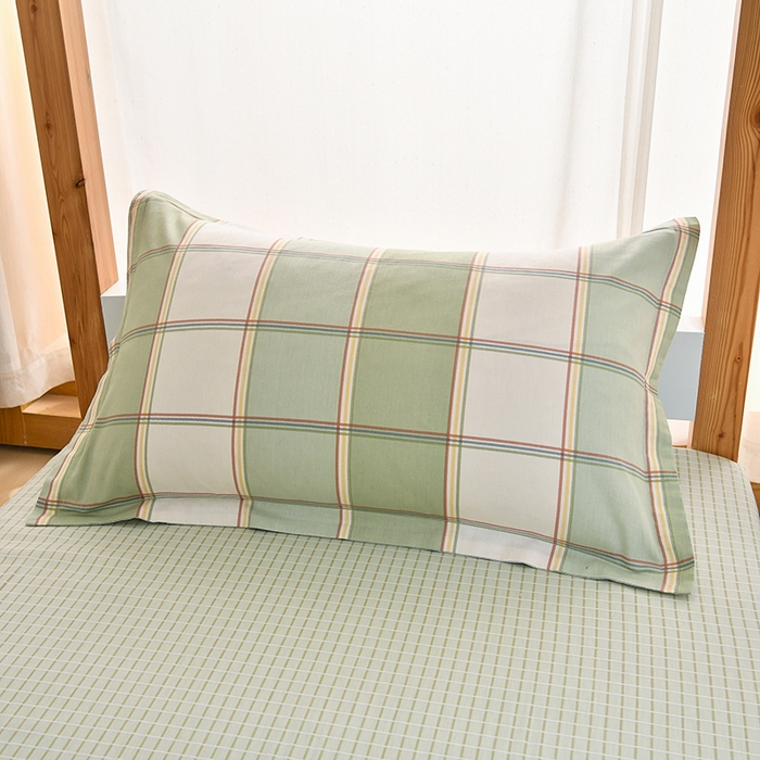 91家纺网 家纺一手货源 找家纺 乐旗家纺 2025新款全棉13372印花学生上下铺套件宿舍三件套 闲趣-绿