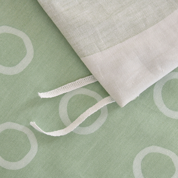 91家纺网 家纺一手货源 找家纺 乐旗家纺 2025新款全棉13372印花学生上下铺套件宿舍三件套 羊羊羊-绿