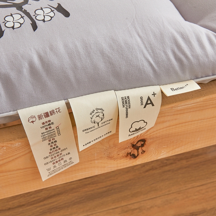 91家纺网 家纺一手货源 找家纺 2025新疆棉花床垫褥子宿舍学生榻榻米折叠加厚垫子棉絮 新疆-灰色