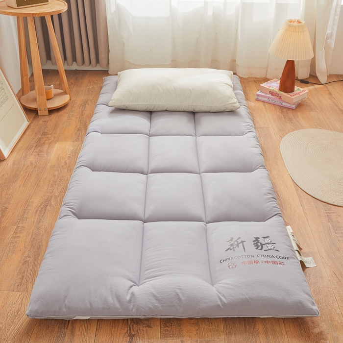 91家纺网 家纺一手货源 找家纺 2025新疆棉花床垫褥子宿舍学生榻榻米折叠加厚垫子棉絮 新疆-灰色