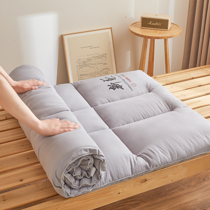 91家纺网 家纺一手货源 找家纺 2025新疆棉花床垫褥子宿舍学生榻榻米折叠加厚垫子棉絮 新疆-灰色
