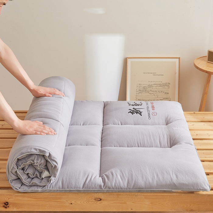 91家纺网 家纺一手货源 找家纺 2025新疆棉花床垫褥子宿舍学生榻榻米折叠加厚垫子棉絮 新疆-灰色