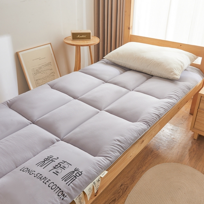 91家纺网 家纺一手货源 找家纺 2025新疆棉花床垫褥子宿舍学生榻榻米折叠加厚垫子棉絮 新疆棉-灰色